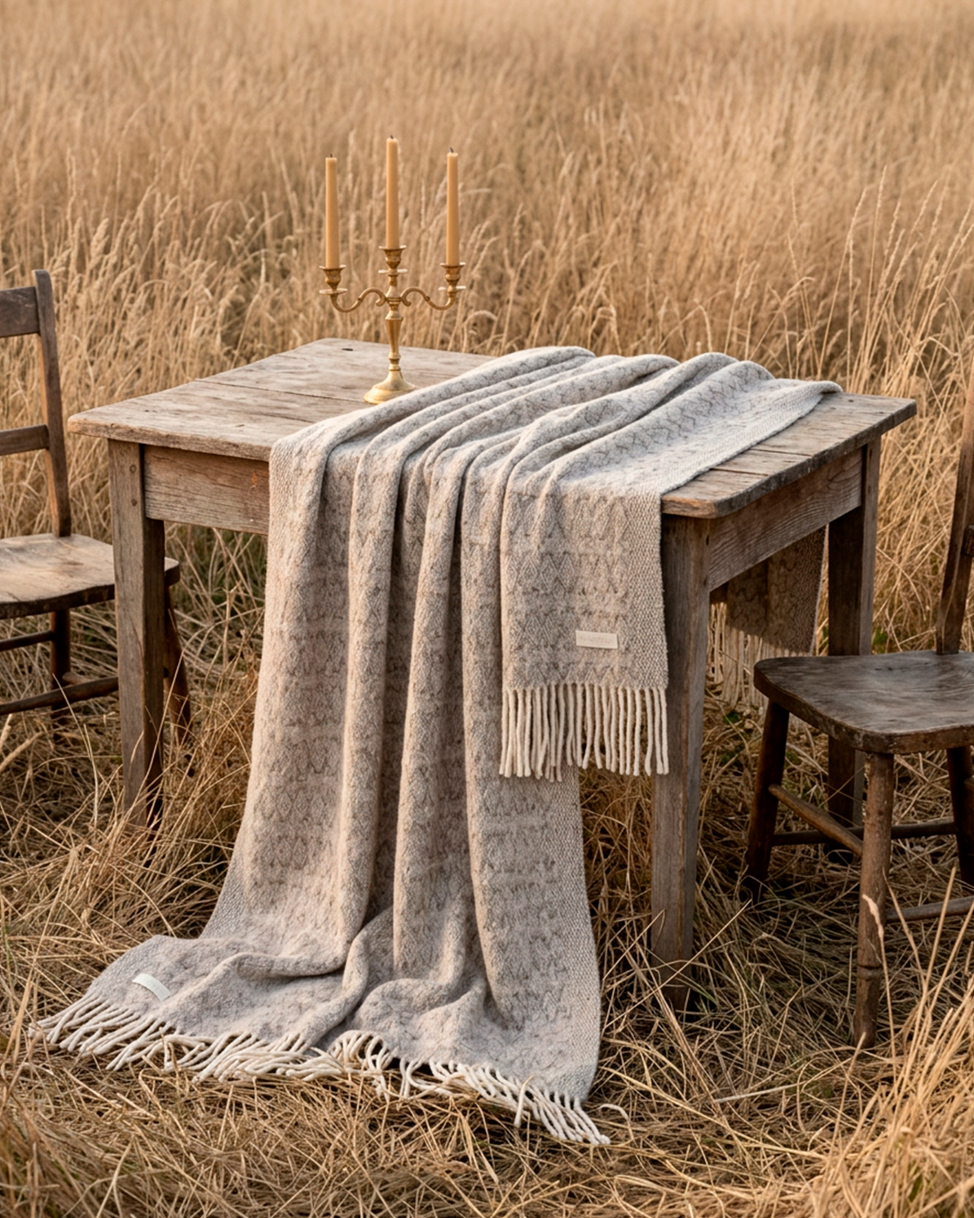 Beige Throw