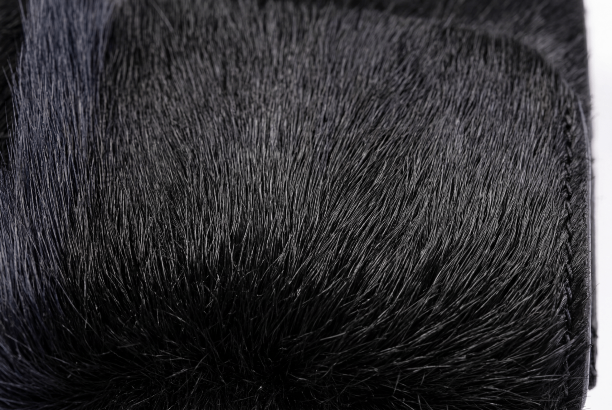 Cartera pelo negro detalle