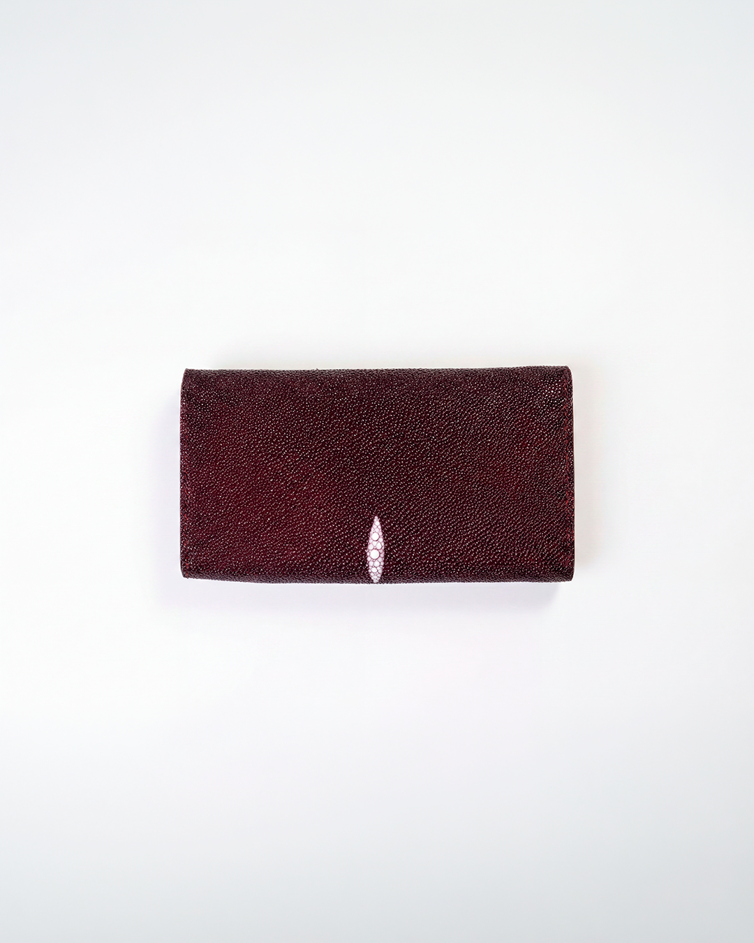Cartera piel mantarraya guinda